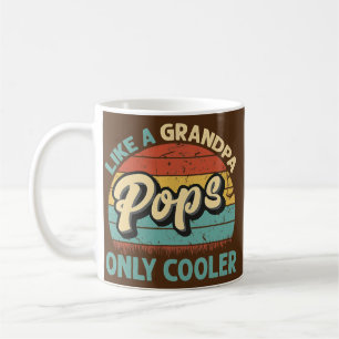 Caneca De Café Pop Como Um Vovô Apenas Pai De Vintage Mais Fria