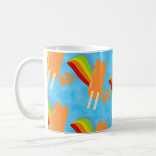 Caneca De Café Pop congelados e arco-íris Ilustração de desenh