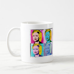 Caneca De Café pop de arte da Hilary 2016 - - 