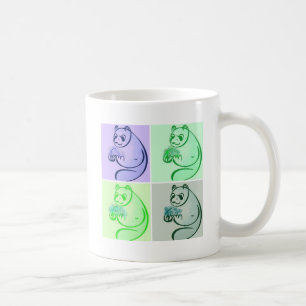 Caneca De Café Pop de Arte do Urso de Panda