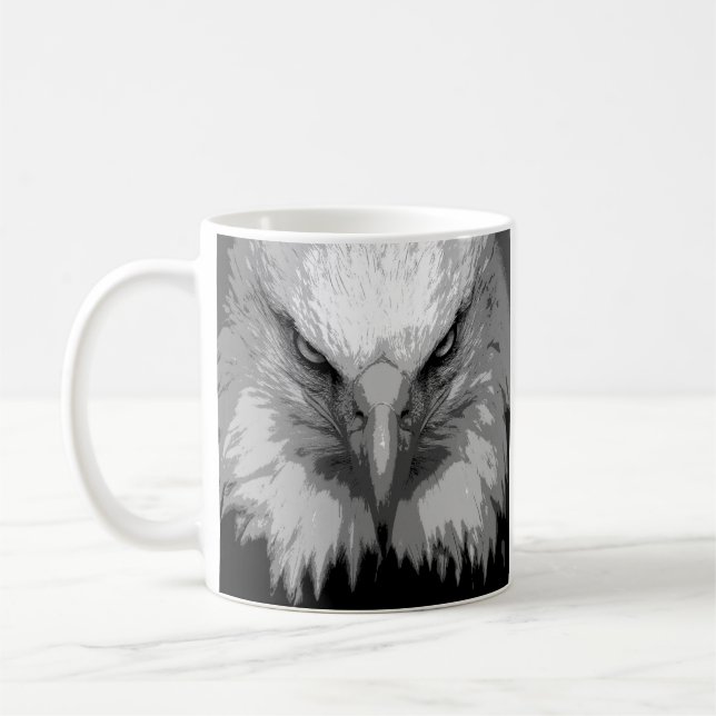 Caneca De Café Pop de Arte Moderna - Modelo de Cabeça de Águia (Esquerda)