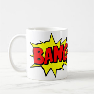 Caneca De Café Pop de banda desenhada Yellow Red BANG Novelly Fun
