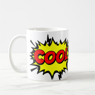 Caneca De Café Pop de BD Arte Amarelo Vermelho LEGAL Novidade Eng