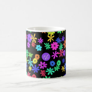 Caneca De Café Pop de cor Flores de café personalizadas