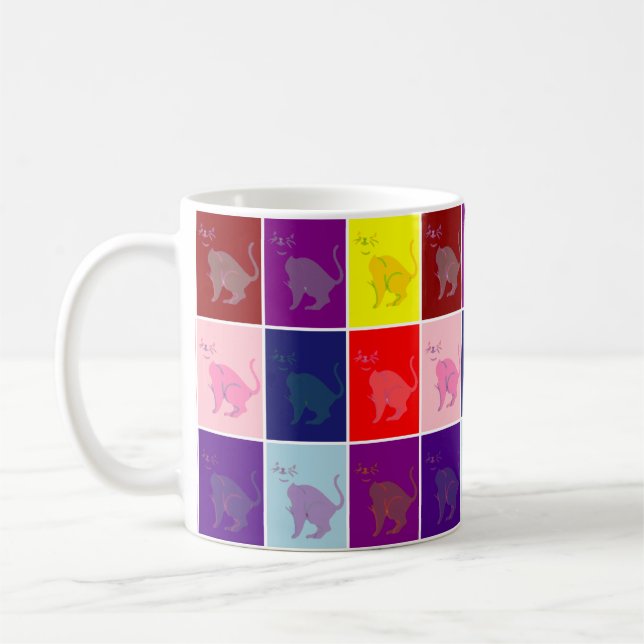 Caneca De Café Pop de gato sorridente (Esquerda)