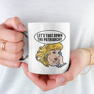Caneca De Café Pop feminista engraçada e feminista, mulher com c