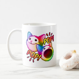 Caneca De Café pop gato fazendo cocô no gato