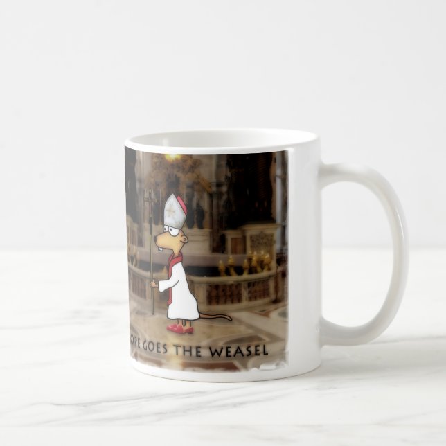 Caneca De Café Pope Goes the Weasel (Direita)