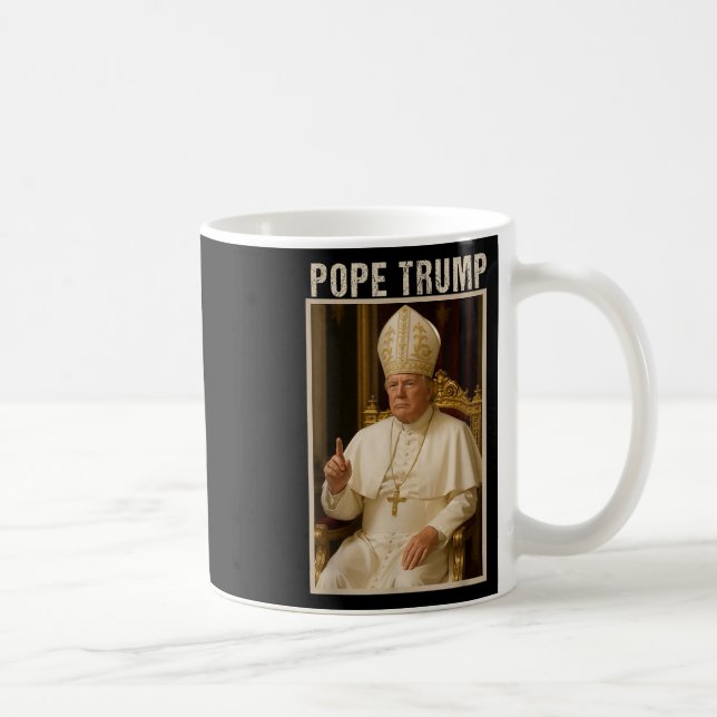 Caneca De Café Pope Trump, engraçadinho católico Tee (Direita)