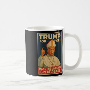Caneca De Café Pope Trump Engraçado Presidente Trump Quer Ser O N