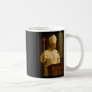 Caneca De Café Pope Trump Engraçado Presidente Trump se Declara