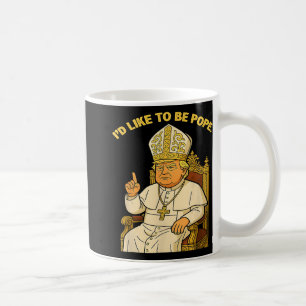 Caneca De Café Pope Trump Funny Trump Vaticano Christian Retro Ch