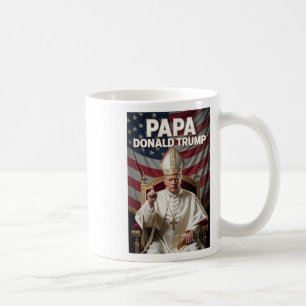 Caneca De Café Pope Trump Funny Trump Vaticano Christian Retro Ch
