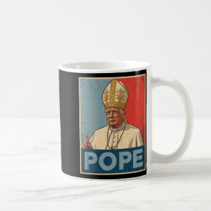 Caneca De Café Pope Trump Funny Trump Vaticano Christian Retro Ch