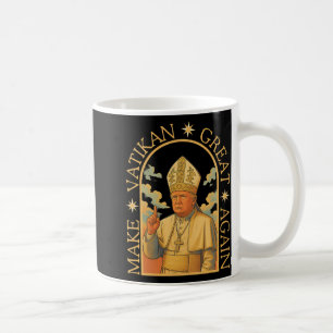 Caneca De Café Pope Trump Funny Trump Vaticano Christian Retro Ch