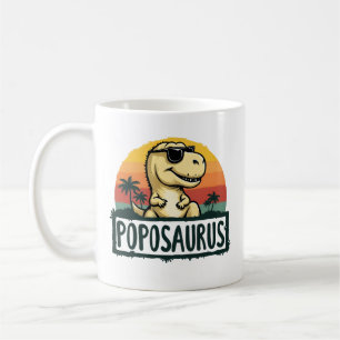 Caneca De Café Poposauro Dinossauro Vovô Dia de os pais Saurus