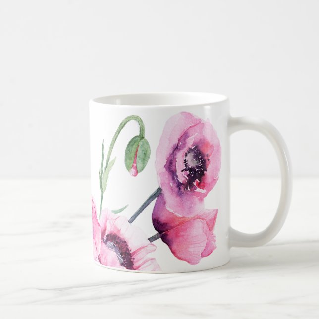 Caneca De Café Poppies Rosa (Direita)
