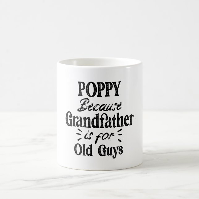 Caneca De Café Poppy | Avô é para Dia de os pais Cara antiga (Centro)