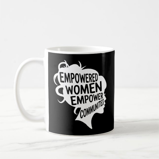 Caneca De Café Populações empoderadas feministas votando forte (Esquerda)