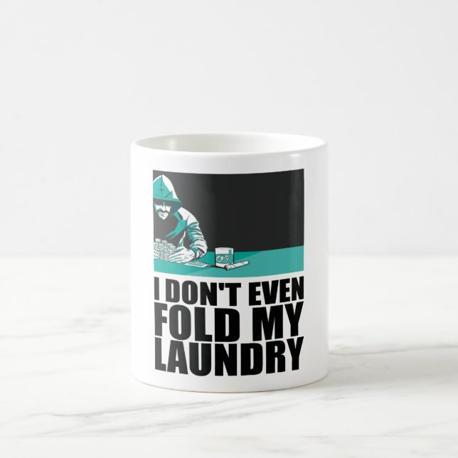 Caneca De Café Pôquer - Eu Nem Dobro Minha Roupa (Centro)