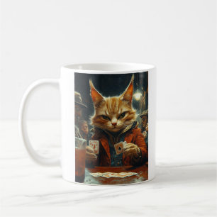 Caneca De Café Pôquer Gato no Felino de Jogo Subterrâneo