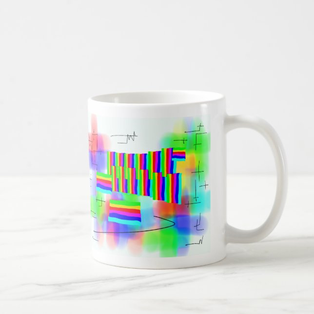 Caneca De Café por do sol abstrato (Direita)