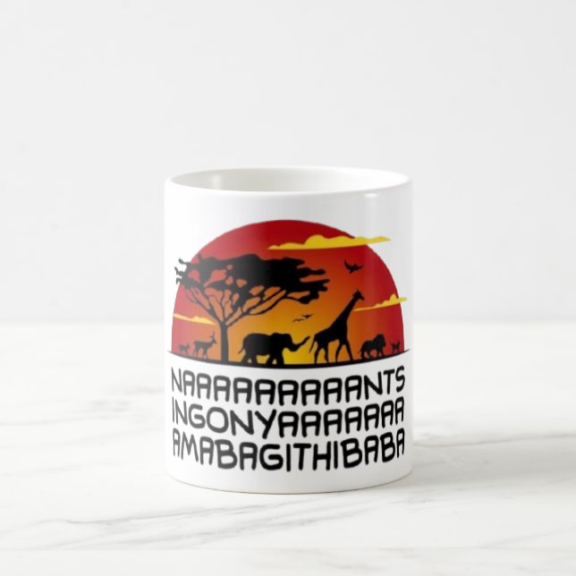 Caneca de Café Pôr do Sol Africano (Centro)