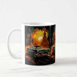 Caneca De Café Pôr do Sol Corredor Vintage