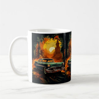 Caneca De Café Pôr do Sol Corredor Vintage