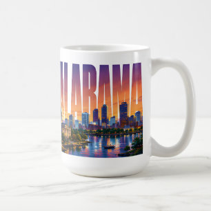 Caneca De Café Pôr do sol da linha do horizonte do Alabama no sul