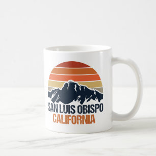 Caneca De Café Pôr do sol da montanha de San Luis Obispo Califórn