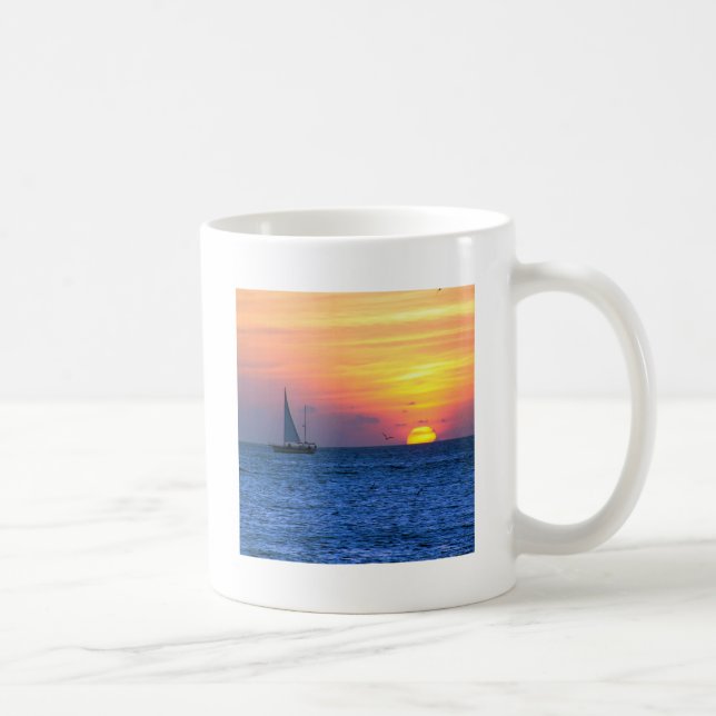 Caneca De Café Por do sol de Key West (Direita)