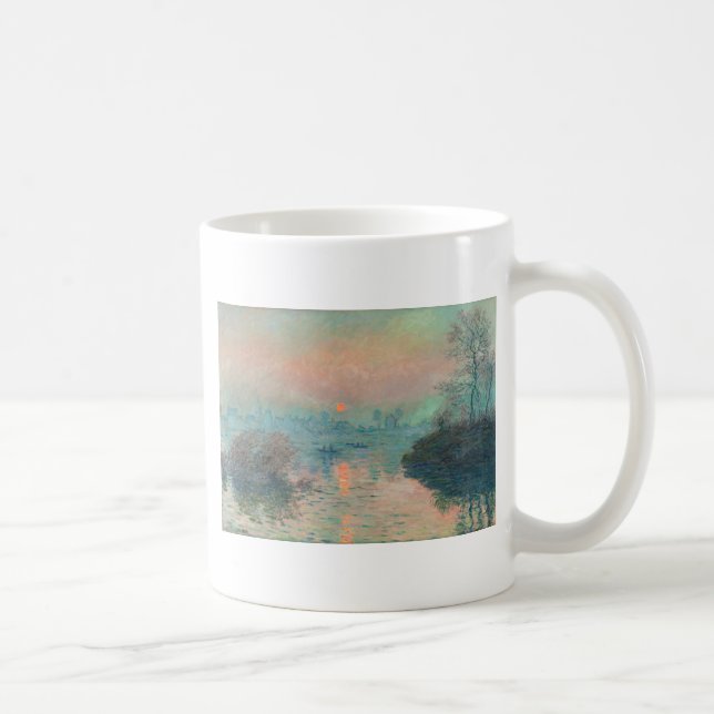 Caneca De Café Pôr do sol de Monet no Impressionismo de Arte Fina (Direita)