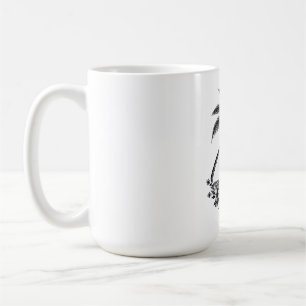 Caneca De Café Pôr do Sol de Palma Tropical – Arte de Linha Minim