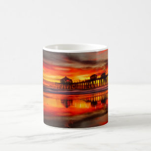 Caneca De Café Pôr do sol em Huntington Beach