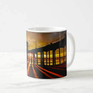 Caneca De Café Pôr do sol em Huntington Beach