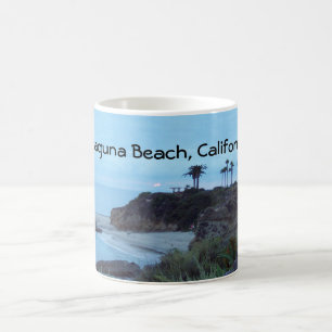 Caneca De Café Pôr do sol litoral bonito da praia de Califórnia