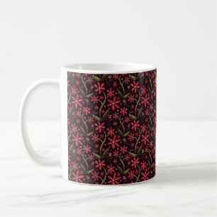 Caneca De Café Pôr do Sol Margaridas Dançantes Aquarela