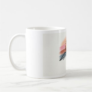 Caneca De Café Pôr do Sol Minimalista na Montanha - Arte Retro da