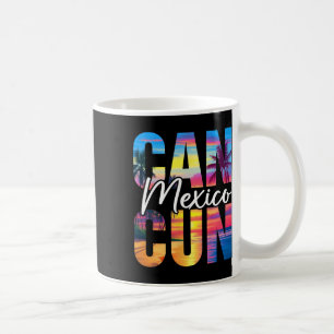Caneca De Café Pôr do sol na praia de Cancun México com palmeiras