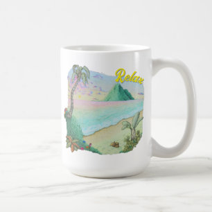 Caneca De Café Pôr do sol na praia tropical