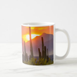 Caneca De Café Pôr do sol no cacto do deserto, Arizona