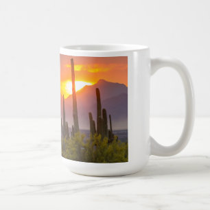 Caneca De Café Pôr do sol no cacto do deserto, Arizona
