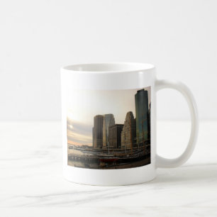Caneca De Café Por do sol no cais 17, porto sul da rua, New York