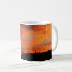 Caneca De Café Pôr do sol no Lago dos Cisnes