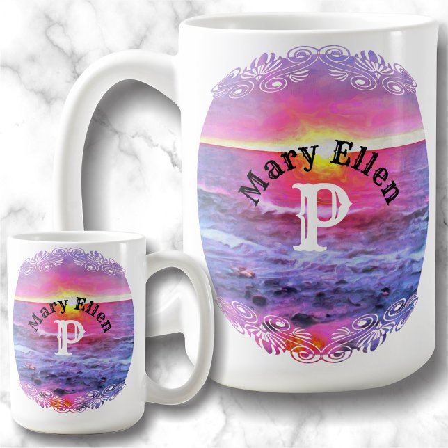 Caneca De Café Pôr do Sol no México 0909 (Criador carregado)