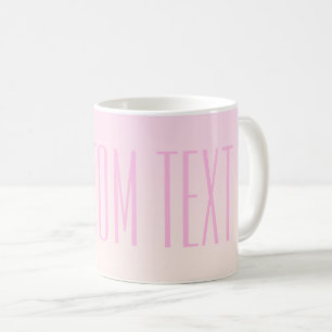 Caneca De Café Pôr do sol ombre de rosa para laranja com texto pe