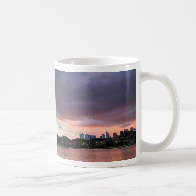 Caneca De Café Por do sol sobre o parque (Direita)