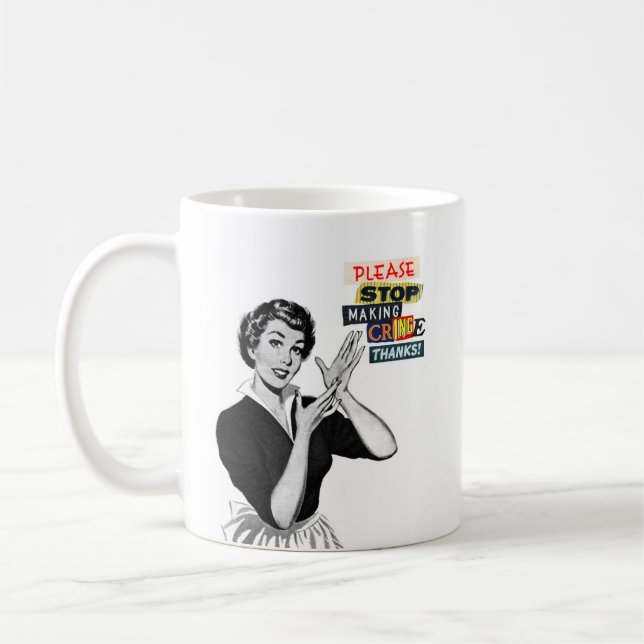 Caneca De Café Por favor, pare de cair no Fazer (Esquerda)