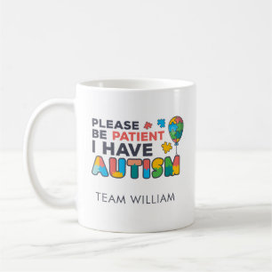 Caneca De Café Por Favor Seja Paciente Eu Tenho Autismo Puzzles M